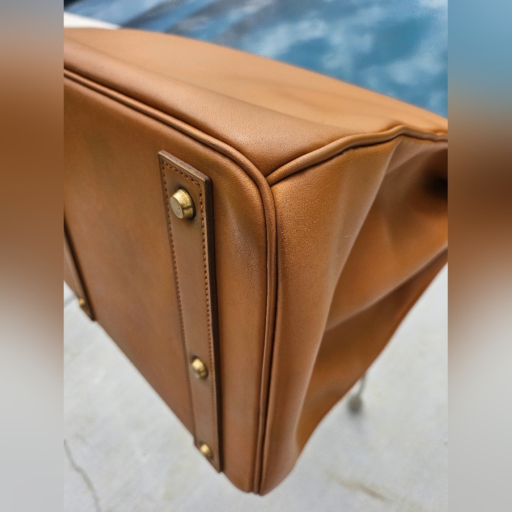 Hermes Birkin Natural Hide Leather HAC 50 Travel Bag - Picture 5 of 16